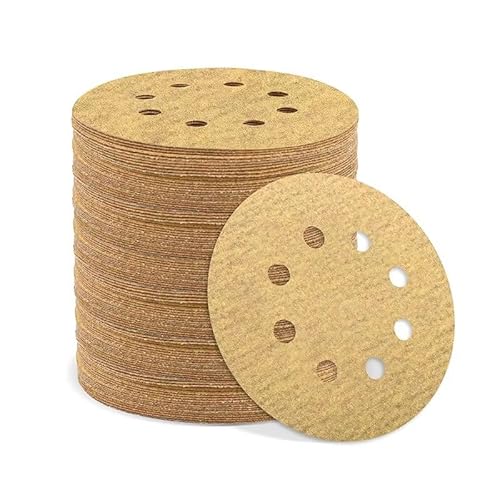Ddyspan 100 Pc 5 Zoll Schleifscheibenhakenschleife 40-800 Körnchen-Schleifpapier Für Holzmöbel, Metallschleife, Automobilpolieren,P40 von Ddyspan