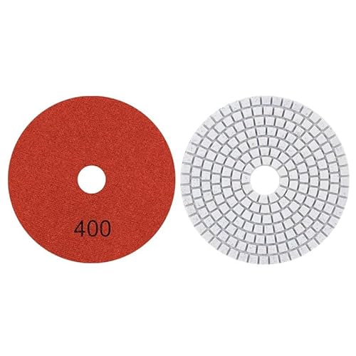 Ddyspan 4-Zoll-Diamant-Trockenpolierkissen 50-6000 Körnchen Schleifscheibe Für Fliesen Marmor Granit Flexibler Steinkeramikpolieren,4inch 400Grit von Ddyspan