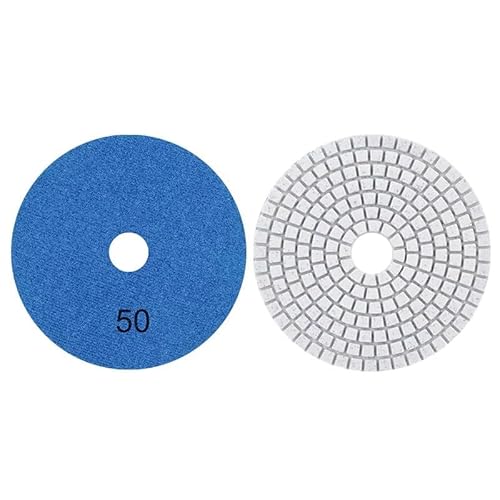 Ddyspan 4-Zoll-Diamant-Trockenpolierkissen 50-6000 Körnchen Schleifscheibe Für Fliesen Marmor Granit Flexibler Steinkeramikpolieren,4inch 50grit von Ddyspan