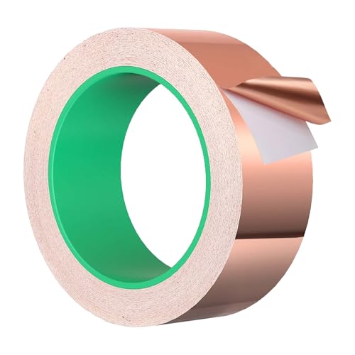DeJivsin Kupferband Gegen Schnecken, 30mm x 20m Schneckenzaun Schneckenschutz, Kupferband Kupferfolienband Tape Abschirmband Kupferfolie Kupferband Selbstklebend Klebeband DeJivsin Kupferband Gegen Schnecken, 30mm x 20m Schneckenzaun Schneckenschutz, Kupferband Kupferfolienband Tape Abschirmband Kupferfolie Kupferband Selbstklebend Klebeband von DeJivsin