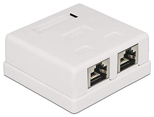 10x DELOCK Netzwerk Dose 2xRJ45 LSA werkzeugfrei Cat.6 von DeLOCK
