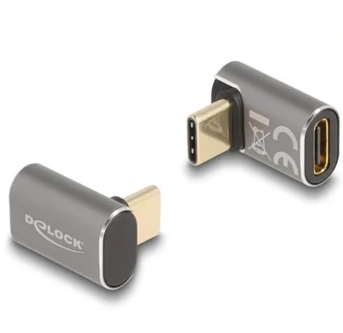 60054 - USB Adapter 40 Gbps USB Type-C PD 3.0 100 W Stecker zu Buchse gewinkelt von DeLOCK