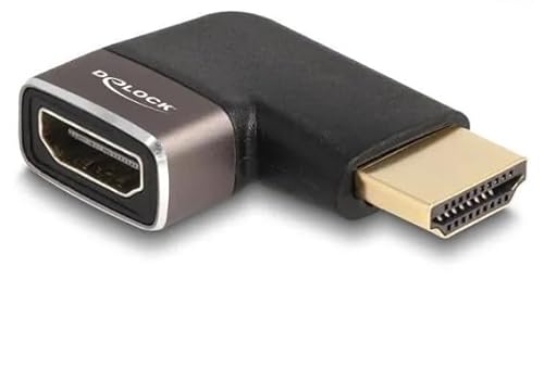 60082 - HDMI Adapter Stecker zu Buchse 90 links gewinkelt 8K 60 Hz grau Metall 60082 - HDMI Adapter Stecker zu Buchse 90 links gewinkelt 8K 60 Hz grau Metall von DeLOCK