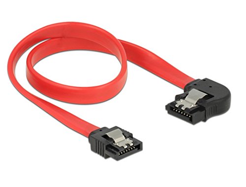 DELOCK 83963 - SATA-Kabel (0,3 m, SATA 7-pin, SATA 7-pin, Male Connector/Male Connector, Schwarz, Rot, Gerade) von DeLOCK