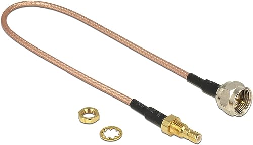 DELOCK Antennenkabel F Stecker > SMB Buchse zum Einbau RG-316 25 cm von DeLOCK