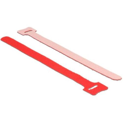 DELOCK Kabelbinder Klettverschluss 10 STK L150 x B12 mm rot von DeLOCK