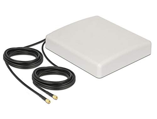 DELOCK LTE-Antenne 2X SMA 5m Kabel 8dBi1 Richtungsantenne SMA 8dBi Antenne - Antennen (8 dBi, 0.698-0.96/1.71-2.7, 50 Ohm, Richtungsantenne SMA, 5m) von DeLOCK