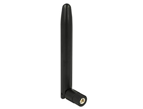 DELOCK LoRa 863-928 MHz Antenne SMA Stecker 0,5 dBi omnidirektional mit Kippgelenk schwarz von DeLOCK