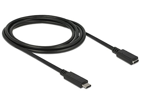 DeLock Kab USB3.1 C> USB Type-C Buchse Verlängerung 2.0 m Schwarz - Kabel - Digital/Daten, 85542 von DeLOCK