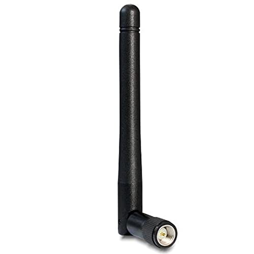 DELOCK WLAN 802.11 ac/a/b/g/n Antenne SMA Stecker 2 dBi omnidirektional mit Kippgelenk schwarz von DeLOCK