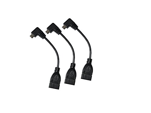 DeLOCK (3er-Pack) Kabel Micro USB Typ-B Stecker gewinkelt > USB 2.0-A Buchse OTG 11 cm von DeLOCK
