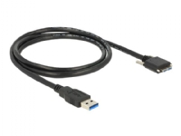 DeLOCK 1m USB 3.0, 1 m, USB A, Micro-USB B, USB 3.2 Gen 1 (3.1 Gen 1), Männlich/Männlich, Schwarz von DeLOCK