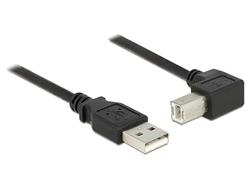 DeLOCK 2m USB 2.0 - USB Kabel (2 m, USB A, USB B, 2.0, Male Connector/Male Connector, Schwarz) von DeLOCK