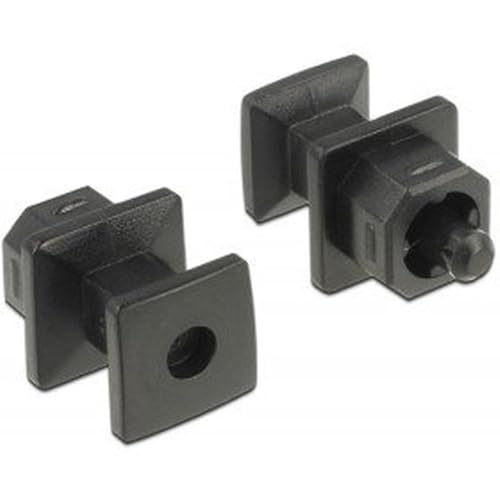 DeLOCK 64023 schwarz 10 Schutzkappe für Steckdose - Schutzkappen für Steckdosen (ABS), 8 mm, 14,6 mm, 8 mm, Kunststoffbeutel von DeLOCK