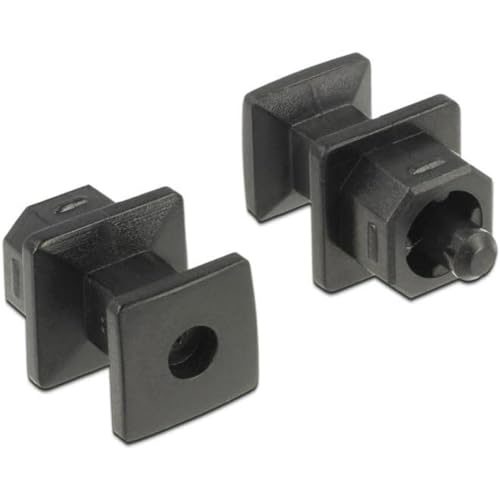 DeLOCK 64023 schwarz 10 Schutzkappe für Steckdose - Schutzkappen für Steckdosen (ABS), 8 mm, 14,6 mm, 8 mm, Kunststoffbeutel von DeLOCK