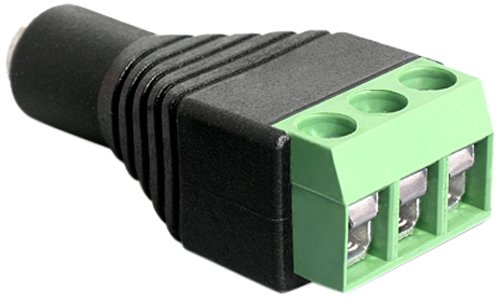 DeLOCK 65456 Adapter-Kabel – Adapterkabel für 2.5 mm, 3 Pin Terminal Block, Schwarz, Grün, männlich/männlich von DeLOCK