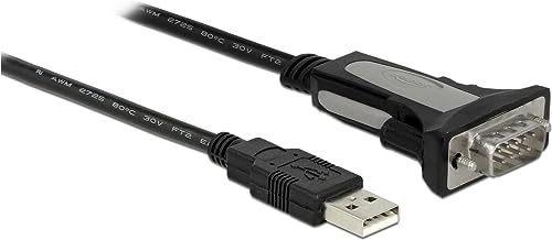 DeLOCK 65962 Adapter für Kabel, USB 2.0 A auf RS-232, Schwarz, USB 2.0 A, RS-232, Stecker/Stecker, 3 m, Schwarz von DeLOCK