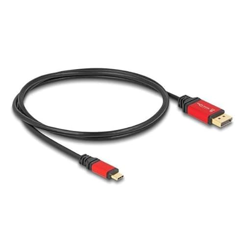 DeLOCK 80095 - USB Type-C zu HDMI Kabel DP Alt Mode 8K 60 Hz mit HDR Funktion 1 m rot von DeLOCK