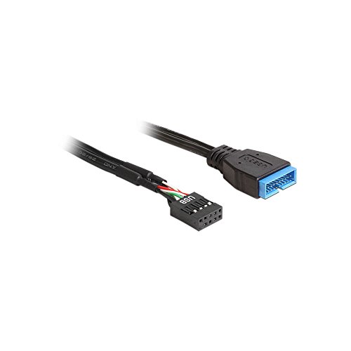 DeLOCK 83281 - - Internes USB-Kabel - 9-poliger USB-Header (W) bis 19-poliger USB 3.0 Kopf (M) - 30 cm - Schwarz von DeLOCK