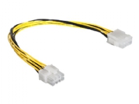 DeLOCK 83342, 0,3 m, EPS (8-pin), 8-pin EPS12V, Männlich, Weiblich, Schwarz, Gelb von DeLOCK