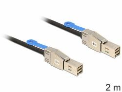 DeLOCK 83395 - - Externes SAS-Kabel - SAS 12Gbit/s - 36-polig 4X Shielded Mini MultiLane (M) bis 36-polig 4X Shielded Mini MultiLane (M) - 2 m - eingerastet von DeLOCK