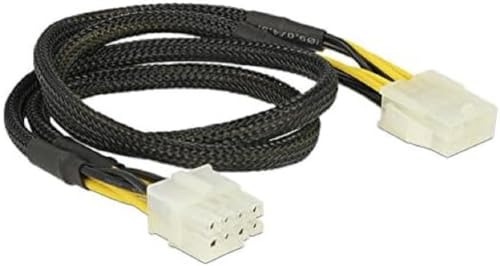 DeLOCK 83653 – Kabel (EPS 8-Pins), EPS (8-Pins), männlich/weiblich, rechts, rechts, schwarz, gelb. von DeLOCK