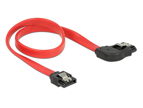 DeLOCK 83970 - SATA-Kabel (0,7 m, SATA 7-pin, SATA 7-pin, Male connector / Male connector, Schwarz, Rot, Gerade) von DeLOCK