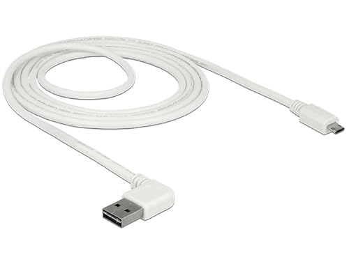 DeLOCK 85172 2 m USB A Micro B Männlich Männlich Weiß Kabel USB – Kabel USB (2 m, USB A, Micro B, 2.0, männlich/männlich, weiß) von DeLOCK
