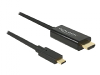 DeLOCK 85258, 1 m, USB Typ-C, HDMI, Männlich, Männlich, Gold von DeLOCK