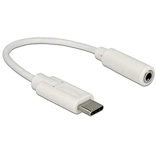 DeLOCK Adapter Audio USB Type-C Stecker > Klinkenbuchse 14 cm Weiß von DeLOCK