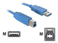 DeLOCK Cable USB3.0 A-B male/male 5m, 5 m, USB A, USB B, Männlich/Männlich, 5000 Mbit/s, Blau von DeLOCK
