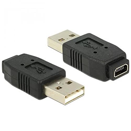 DeLOCK Gender Changer – Adapter für Kabel (Mini USB-B 5-Pin, USB-A, schwarz, männlich/weiblich) von DeLOCK