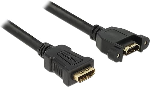 DeLOCK Kabel HDMI A Buchse auf HDMI A Buchse auf Einbau 4K 30Hz 0,5m von DeLOCK