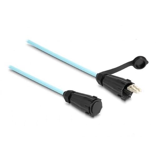 DeLOCK LWL Kabel LC Duplex zu LC Duplex mit Verschlusskappe Multimode OM3 2 m von DeLOCK