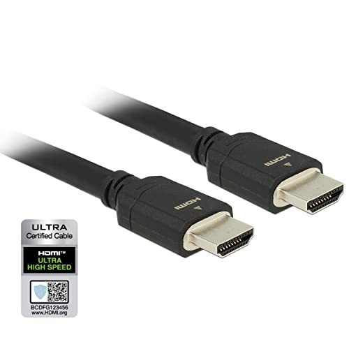 DeLOCK Ultra High Speed HDMI-Kabel 48 Gbps 8K 60Hz, schwarz, 2 Meter von DeLOCK