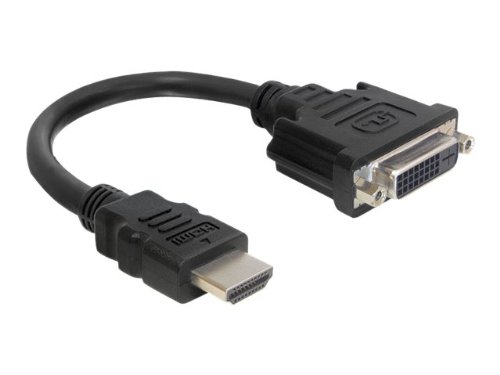 DeLock 65327 - - Videokabel - HDMI/DVI - HDMI (M) bis DVI-D (W) - 20 cm - Schwarz von DeLOCK