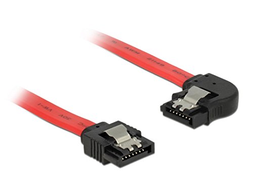 DeLock 83964 - SATA-Kabel (0,5 m, SATA 7-pin, SATA 7-pin, Male Connector/Male Connector, Schwarz, Rot, Gerade) von DeLOCK
