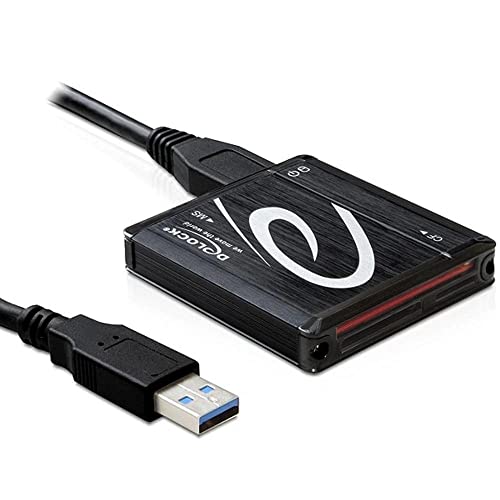 DeLock 91704, All-in-One Kartenleser USB 3.0 (bis zu SuperSpeed USB 5 Gbps, Unterstützt Removeable Disk Modus, Hot Swap, Plug & Play, LED Anzeige für Power und Zugriff) von DeLOCK
