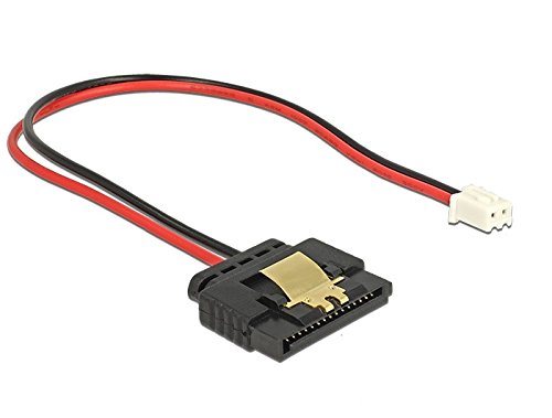 DeLock Kabel Power 2 Pin Buchse > 1 x SATA 15 Pin Buchse (5 V) Metallclip 20 cm von DeLOCK