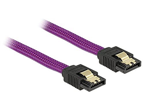 DeLock Kabel SATA 6GB/S 50cm violett GE/Metall Premium von DeLOCK