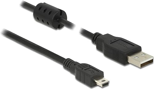 DeLock Kabel USB 2.0 Typ-A Stecker > USB 2.0 Mini-B Stecker 1,0 m schwarz von DeLOCK