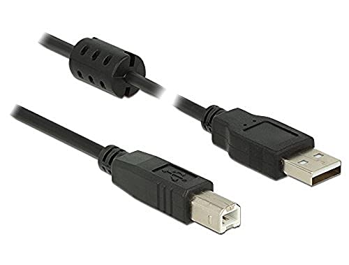 DeLock Kabel USB 2.0 Typ-A Stecker > USB 2.0 Typ-B Stecker 5, 0 m Schwarz von DeLOCK