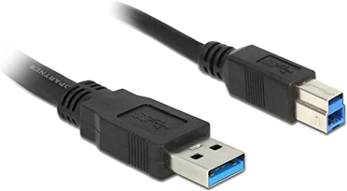 DeLock Kabel USB 3.0 Typ-A Stecker > USB 3.0 Typ-B Stecker 1, 0 m Schwarz von DeLOCK
