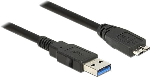 DeLock Kabel USB 3.0 Typ-A Stecker > USB 3.0 Typ Micro-B Stecker 1, 5 m Schwarz von DeLOCK