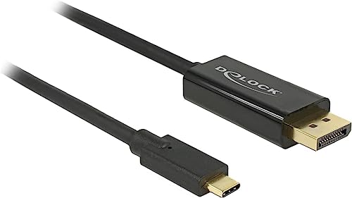DeLock Kabel USB Type-C Stecker > Displayport Stecker (DP Alt Mode) 4K 60 Hz 1 m Schwarz von DeLOCK