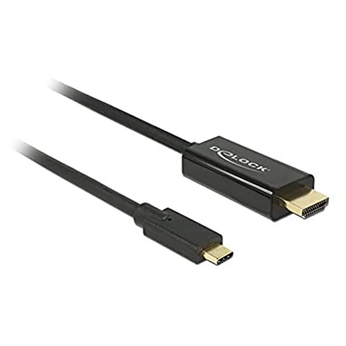 DeLock Kabel USB Type-C Stecker > HDMI Stecker (DP Alt Mode) 4K 30 Hz 1 m Schwarz von DeLOCK