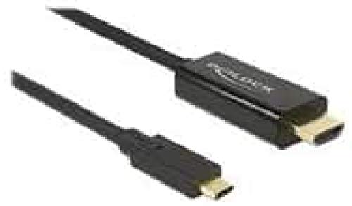 DeLock Kabel USB Type-C Stecker > HDMI Stecker (DP Alt Mode) 4K 60 Hz 2 m Schwarz von DeLOCK