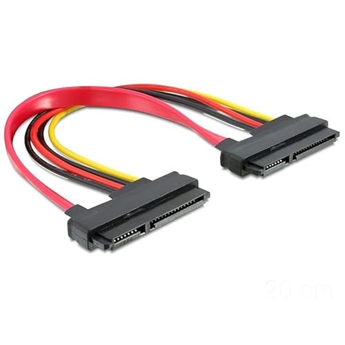 DeLock SATA-Kabel SATA 22pin -> SATA 22pin Bu/Bu 0,20m von DeLOCK