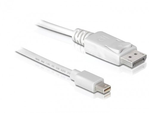 Delock® DisplayPort Anschlusskabel Mac mini DisplayPort Stecker auf DisplayPort Stecker, weiß, 1,8m von DeLOCK