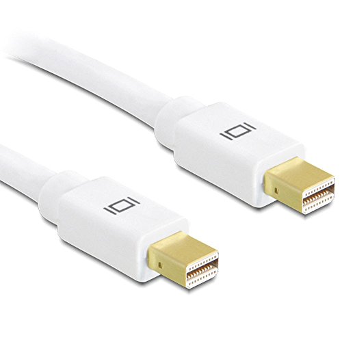 Delock 0,5 m, Mini Displayport-Kabel, männlich/männlich, Gold und Weiß, Verpackung Polybag von DeLOCK